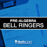 Pre Algebra Bell Ringers COMPLETE Set - review / practice 