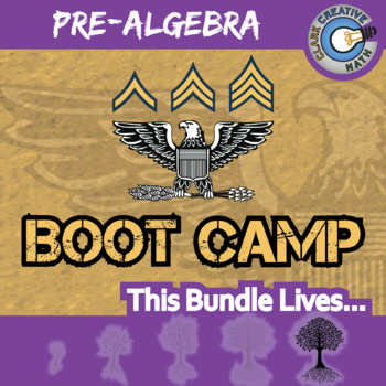 Preview of Pre-Algebra Boot Camp Bundle Printable & Digital Practice Activities