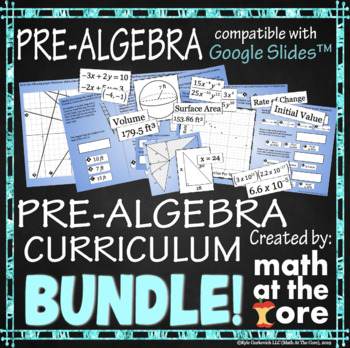 Preview of Pre-Algebra - Curriculum - BUNDLE for Google Slides™