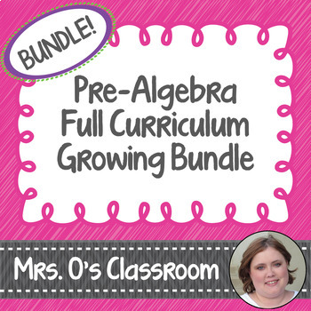 Preview of Pre-Algebra Full Curriculum Growing Bundle