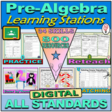 Pre-Algebra Digital Learning Stations Mega Bundle - All 8t