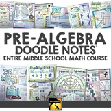 Middle School Pre-Algebra Doodle Note Book | Math Doodle Notes