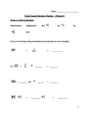 Pre-Algebra Final Exam Review Packet