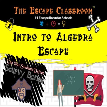 Preview of Pre-Algebra: Intro To Algebra Escape Room | The Escape Classroom