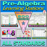 Pre-Algebra Learning Stations Mega Bundle - All 8th Grade 