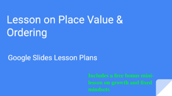 Preview of Pre-Algebra Lesson  1.6: Place Value, Comparing and Ordering Decimals 