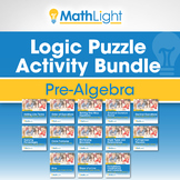 Pre-Algebra Logic Puzzle Bundle- Good for Distance Learning!