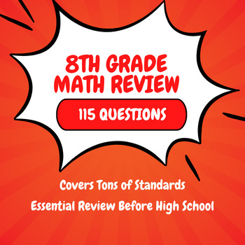 Preview of 8th Grade Math Review - End of Year Review Packet