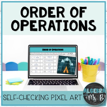 Preview of Pre-Algebra Order of Operations Pixel Art Activity 