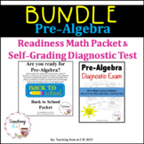 Pre-Algebra Readiness Packet and Diagnostic Test Bundle