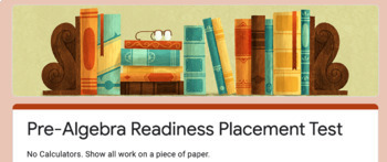 Preview of Pre-Algebra Readiness Placement Test