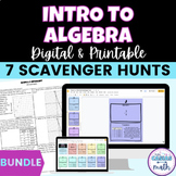 Pre Algebra Review Activities Scavenger Hunts Digital and 