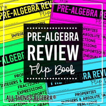 Preview of Pre-Algebra Review | Flip Book