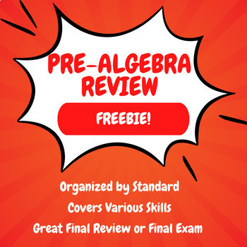 Preview of Pre-Algebra Review Math Packet: Free Final Review