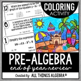 Pre-Algebra Review Stations | Coloring Activity