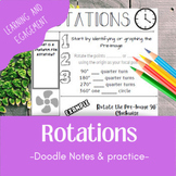 Pre-Algebra- Rotations-  Geometry Doodling Notes/Practice