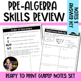 Pre-Algebra Skills Review Guided Notes