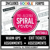 Pre-Algebra Spiral Review Assignments | Assessments | Goog