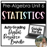 Pre Algebra Statistics Google Forms Bundle