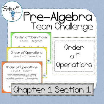 Preview of Pre-Algebra: Order of Operations with Boom Learning Digital Card Deck