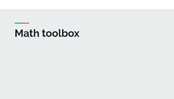 Preview of Pre-Algebra Toolbox