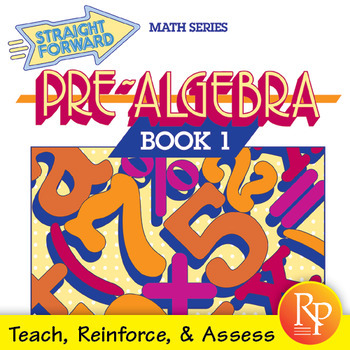 Preview of Pre-Algebra Worksheets 1: Teach, Reinforce, & Assess - worksheets - print & go