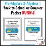 Pre-Algebra and Algebra 1 Readiness Summer or Back to Scho
