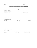 Pre Algebra ch 1 test Fractions, Rational Numbers, and Simplfying
