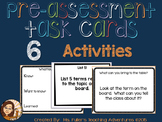 Pre-Assessment Task Cards