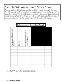 Beginning of the Year, 4th Grade Math Assessment--FREE by EducationallyOurs
