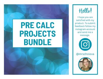 Preview of Pre Calc Projects Bundle