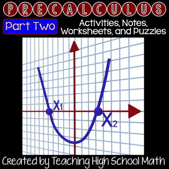 Preview of Pre Calculus Bundle - Second Semester (Vectors, Conic Sections, Sequences, etc)