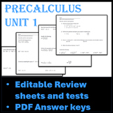 Precalculus Unit 1 - Review of Algebra 2
