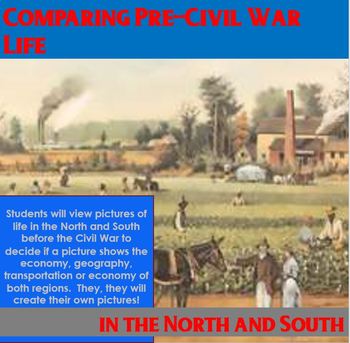 Preview of Pre-Civil War - Comparing Life in the North and South