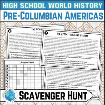 Preview of Pre-Columbian Americas Scavenger Hunt Activity for High School World History