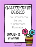 SPRING Pre-Conference Forms/ Reminder (ENGLISH AND SPANISH)