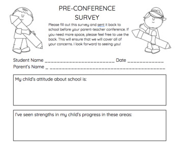 Preview of Pre-Conference Parent Questionnaire