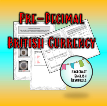 Preview of Pre-Decimal British Currency | Research Worksheet