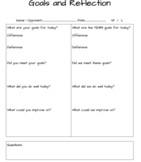 Pre-Game Goal Setting and Post-Game Reflection Sheet