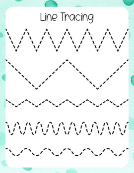 Pre Handwriting Line Tracing Worksheets, Preschool Printable