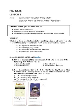 Preview of Pre-IELTS (Band 3.5) - Speaking Lesson 02: Transport 02