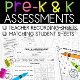 Kindergarten & Pre K Assessments for Inventory Readiness Skills