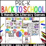 Pre-K Back to School Reading Center Games and Activities |