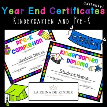 Preview of Pre K Certificate Kindergarten Diploma Prep Diploma Kindergarten Graduation 