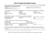 Pre-K Communication Survey