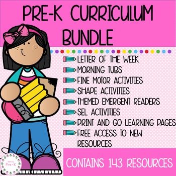 Preview of Pre-K Curriculum Growing Bundle