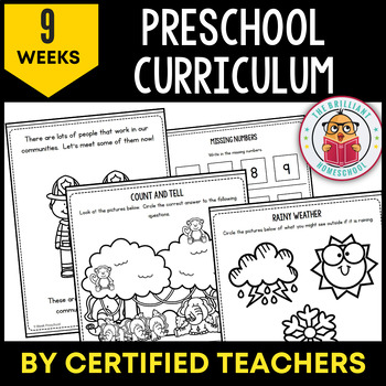 Preview of Pre-K Curriculum Pack - 9 Weeks Of Lessons - 465 Pages : Preschool Curriculum