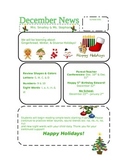 Pre K December Newsletter