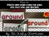 Pre-K Dolch Sight Word Cards for Wikki Stix, Play-Doh, and