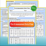 Pre-K END OF YEAR Printable Assessment  | For Child Care C